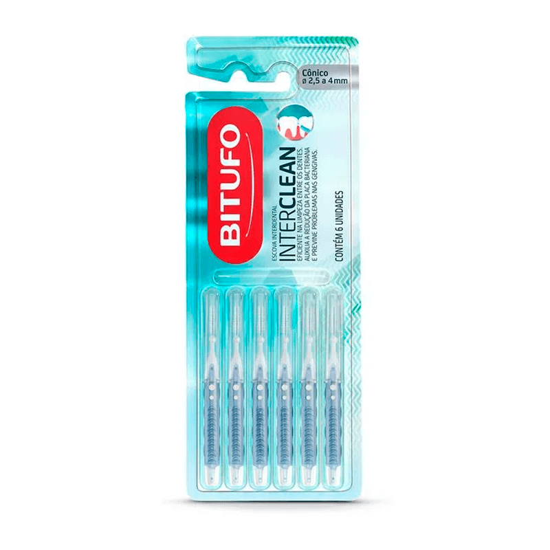 Escova Dental Bitufo Interdental Interclean Conica Com 6