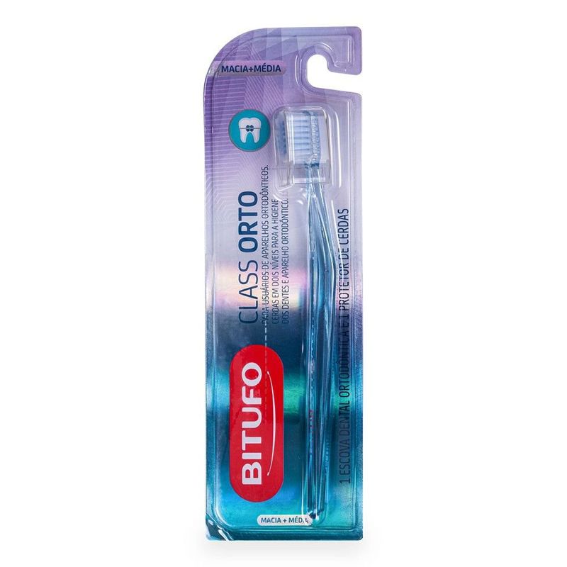 Kit Sanifill Escova Dental Ortodontica Class Orto + Protetor De Cerdas