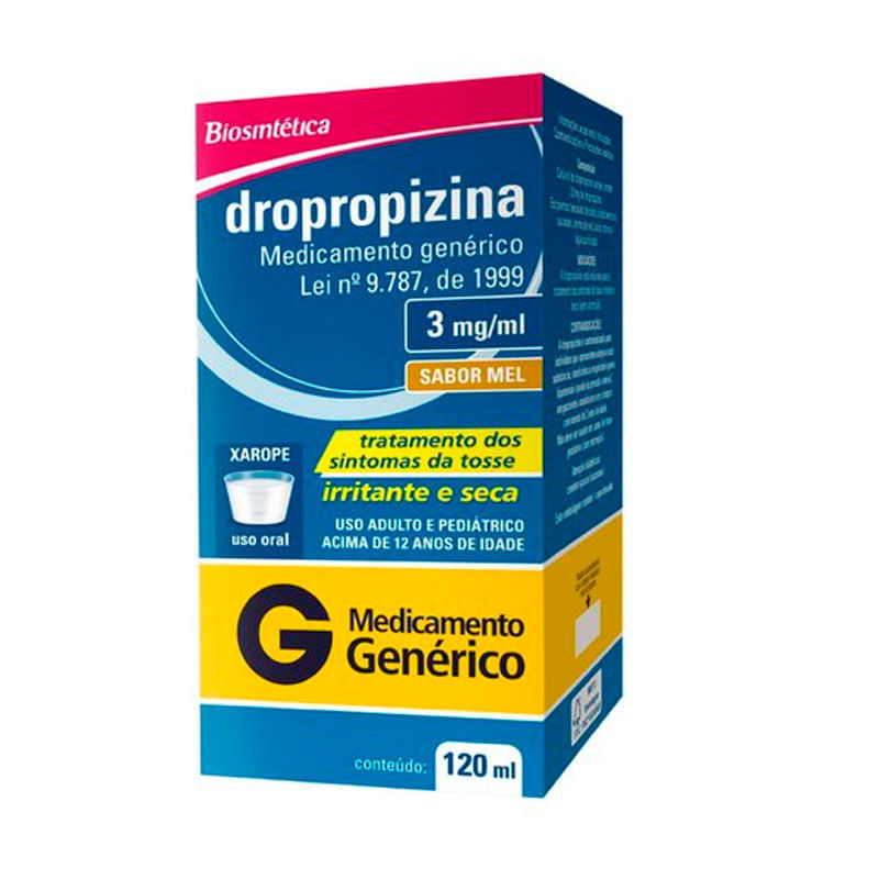 Dropropizina 3mg/ml solução 120ml Biosintética