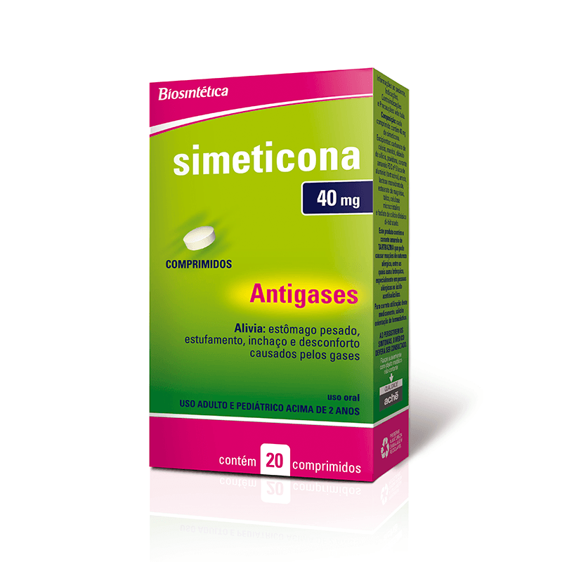 Simeticona 40mg 20 comprimidos Biosintética