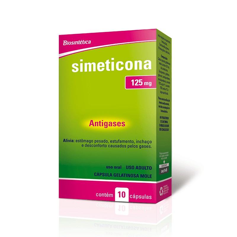 Simeticona 125mg c/10 Capsulas Bio