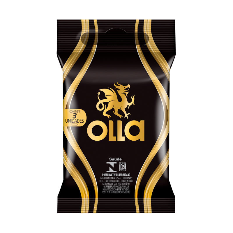 Preservativo Olla Lubrificado 3 Unidades