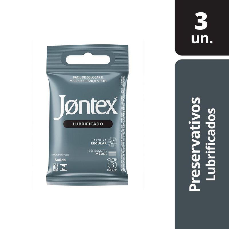 Preservativo Jontex Lubrificado 3 Unidades