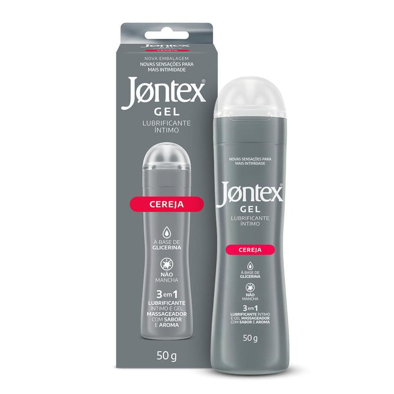 Gel Lubrificante Jontex Cereja 3 Em 1 50g