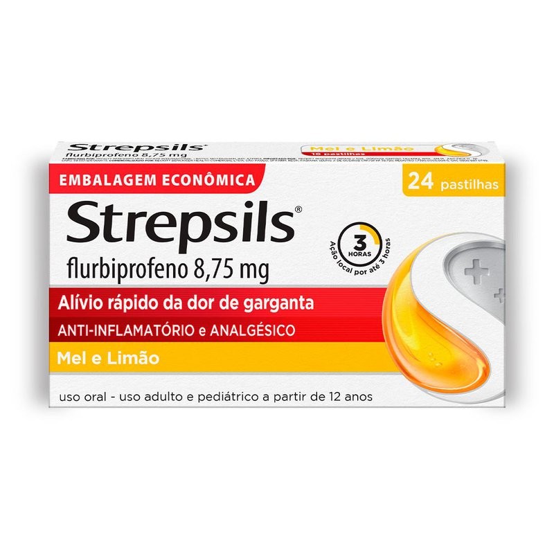 Strepsils Mel E Limao 8.75mg c/24 Pastilhas