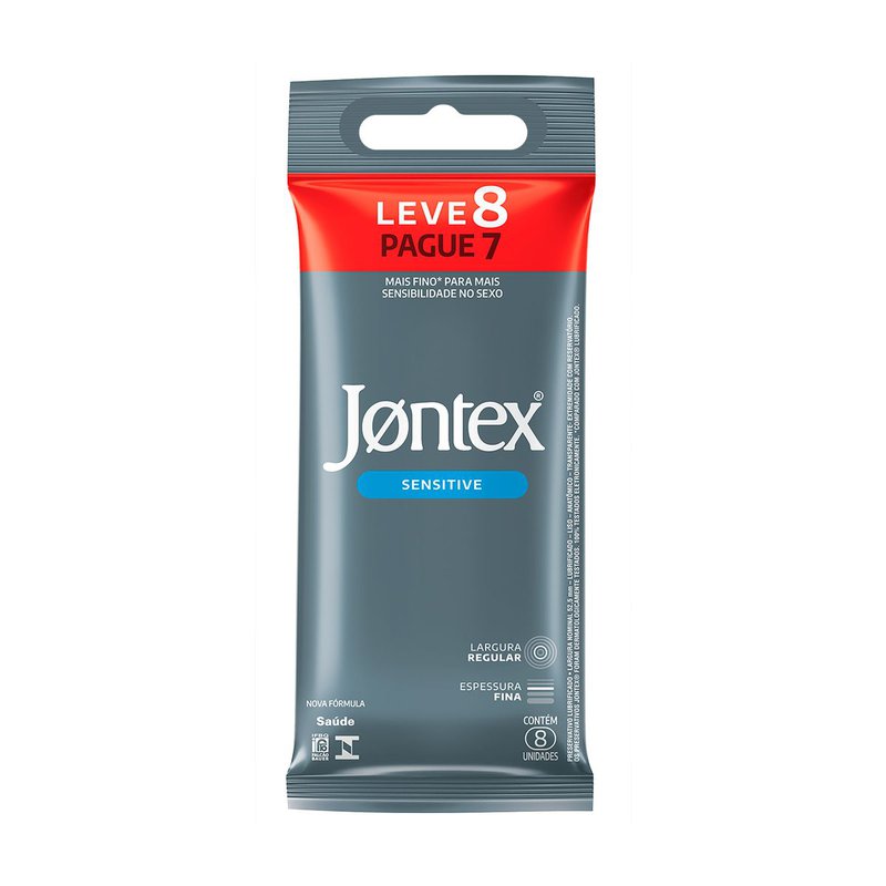 Preservativo Jontex Sensitive Leve 8 Pague 7