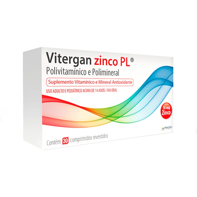 Vitergan Zinco Pl c/30 Comprimidos