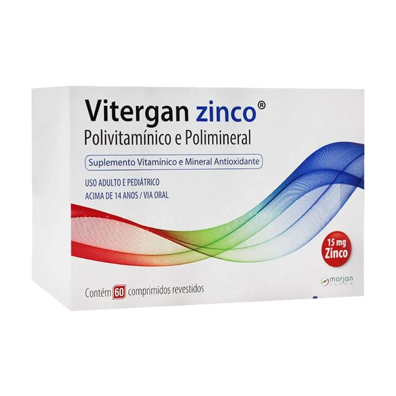 Vitergan Zinco c/60 Comprimidos Rev