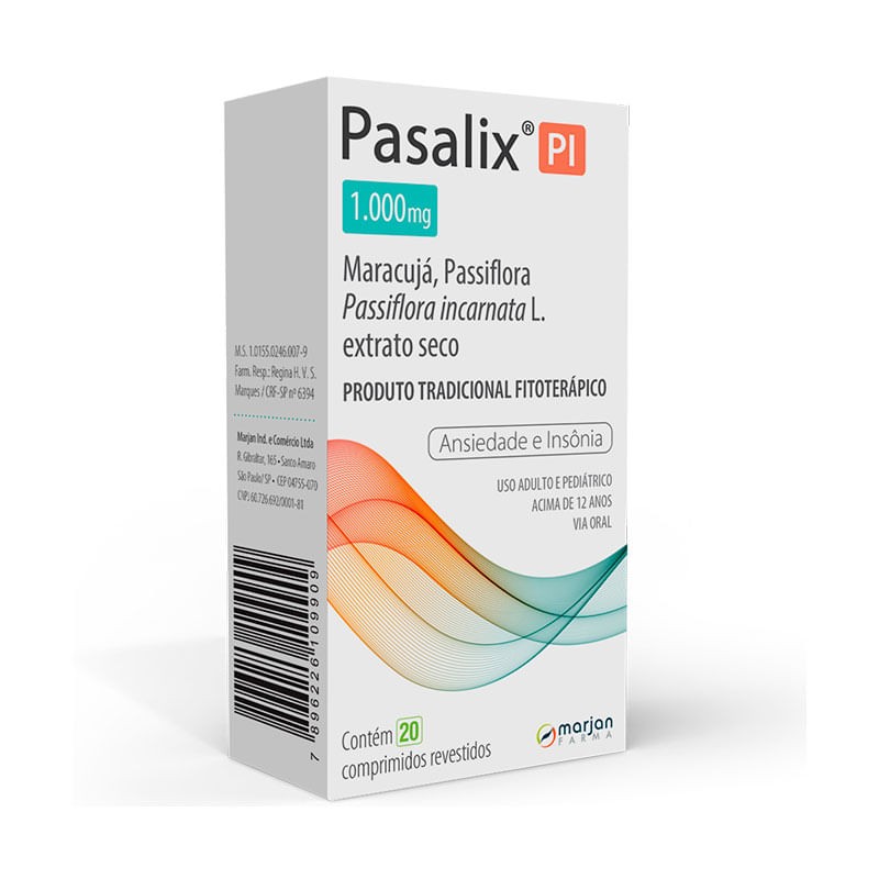 Pasalix Pi Passiflora Incarnata L.1000mg 20 Comprimidos