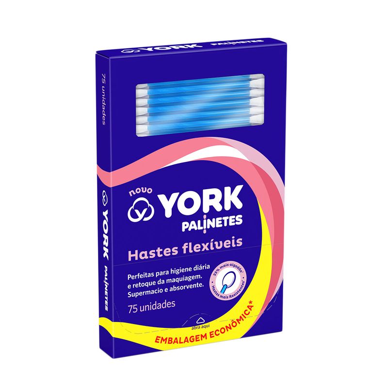 Hastes Flexíveis York Palinetes Caixa 75 Unidades