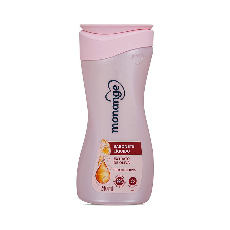 Sabonete Monange Liquido Extrato De Oliva 240ml