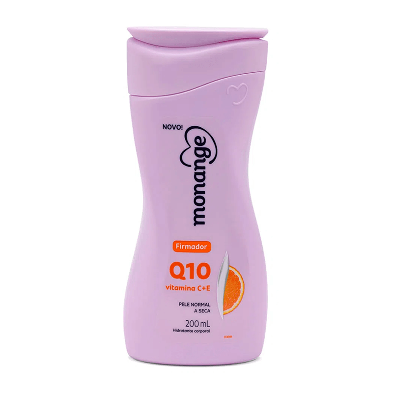 Locao Monange Hidratante Corporal Firmador Q10 Vitamina C Pele Normal A Seca 200ml