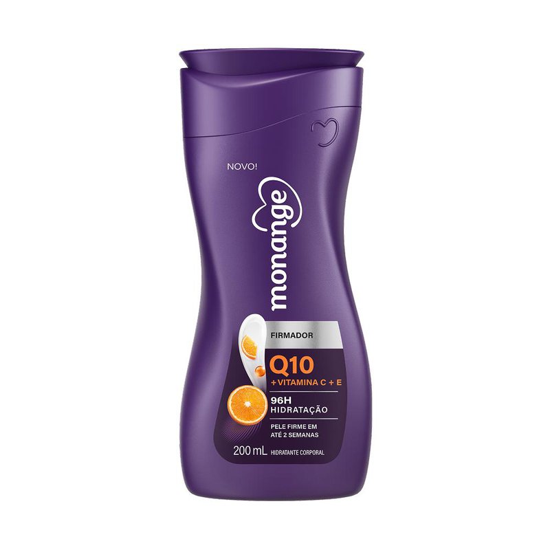 Locao Monange Hidratante Corporal Firmador Q10 Vitamina C Pele Extra Seca 200ml