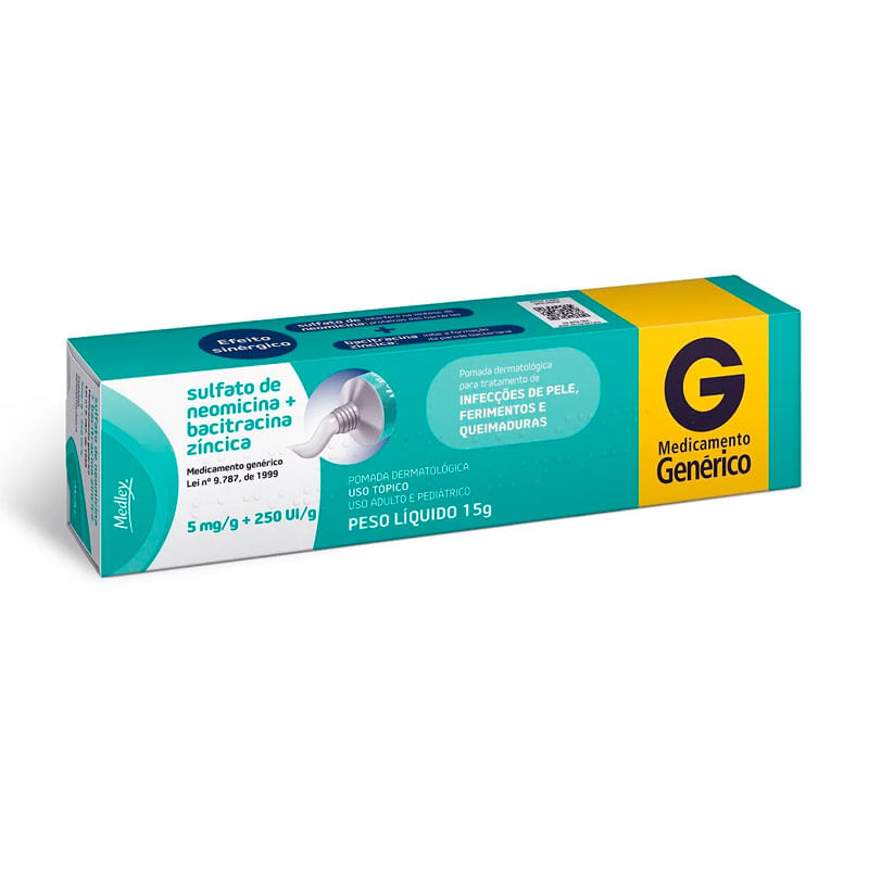 Sulfato de Neomicina + Bacitracina Zíncica pomada 15g Medley