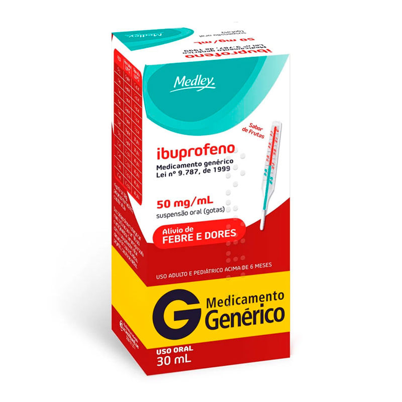Ibuprofeno 50mg solução 30ml Medley