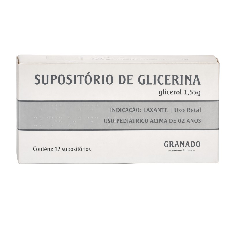 Supositorio Glicerina Infantil Granado Com 12 Unidades