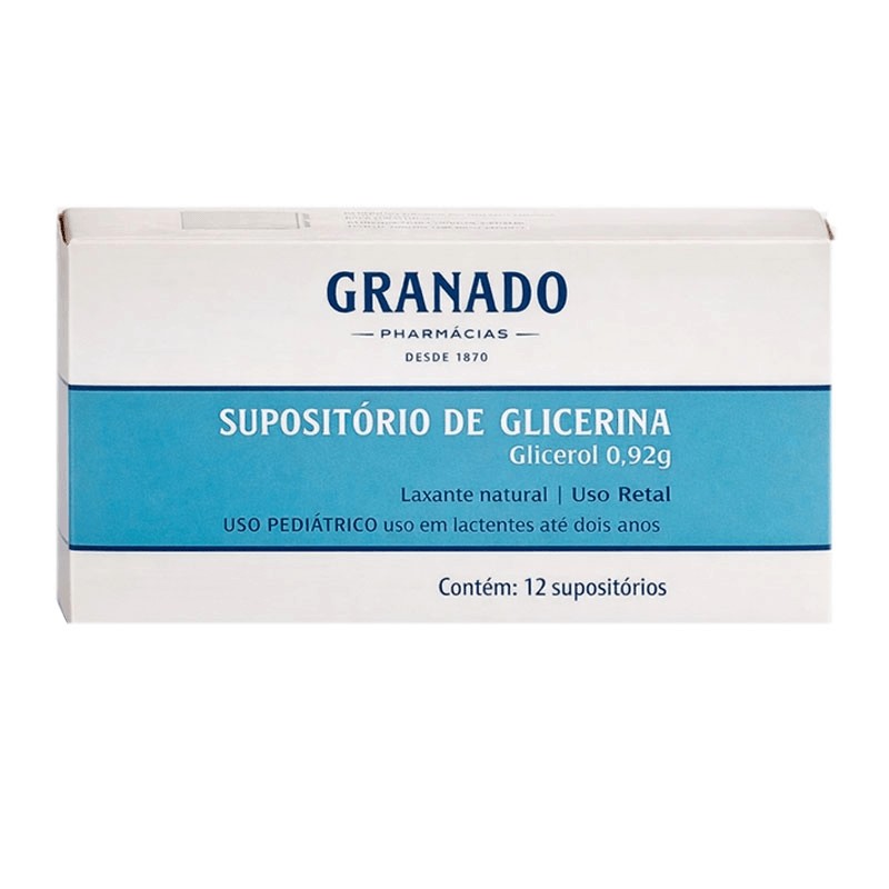 Supositorio Glicerina Lactente Granado Com 12 Unidades