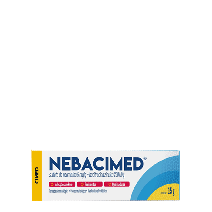 Neomicina + Bacitracina 5mg/g pomada 15g Cimed
