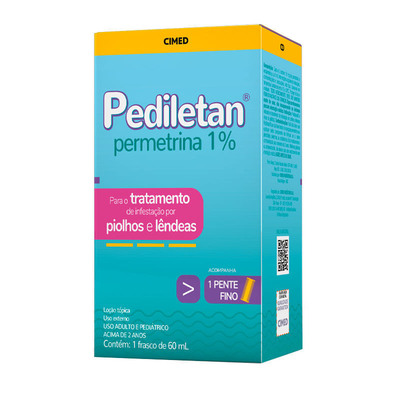Pediletan Permetrina 1% solução 60ml Cimed