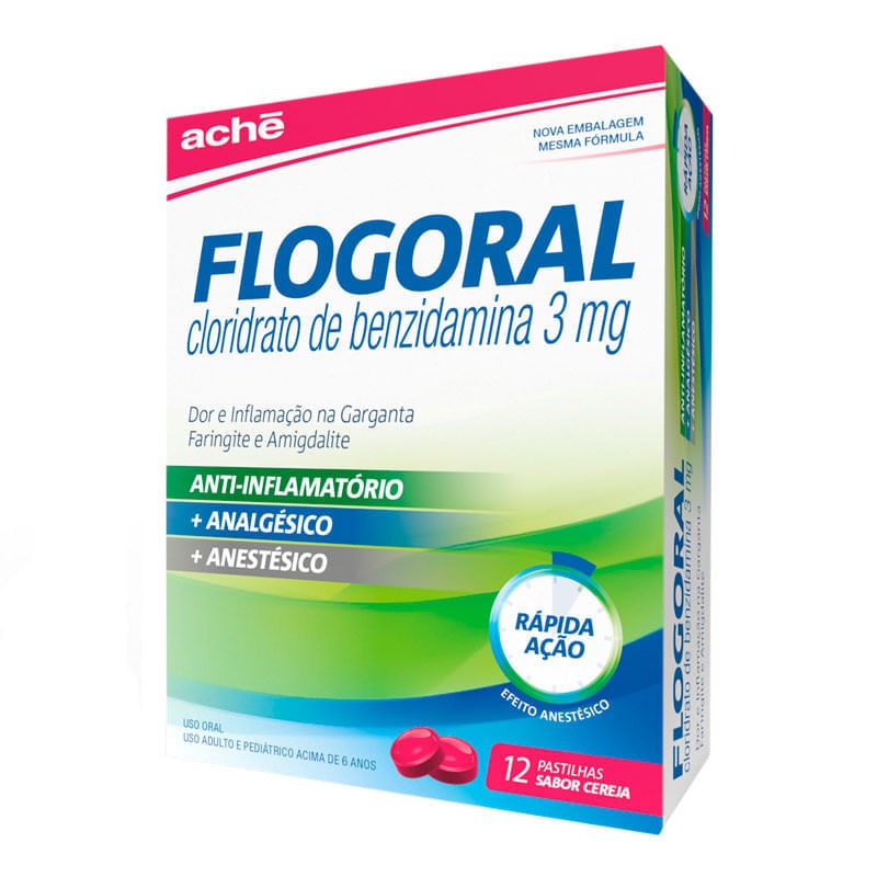Flogoral Cereja c/12 Pastilhas