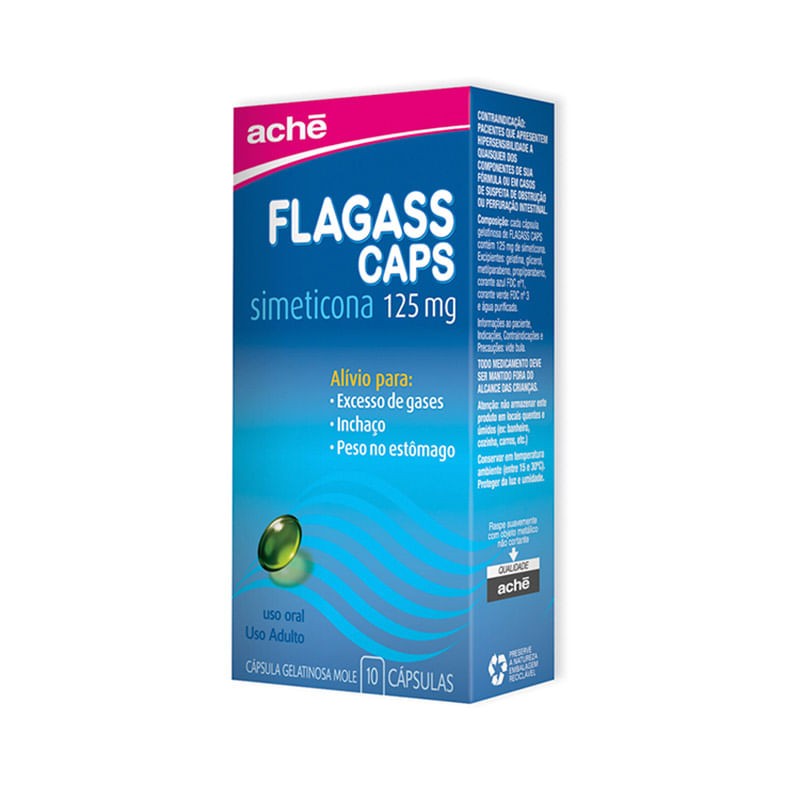 Flagass 125mg c/10 Capsulas