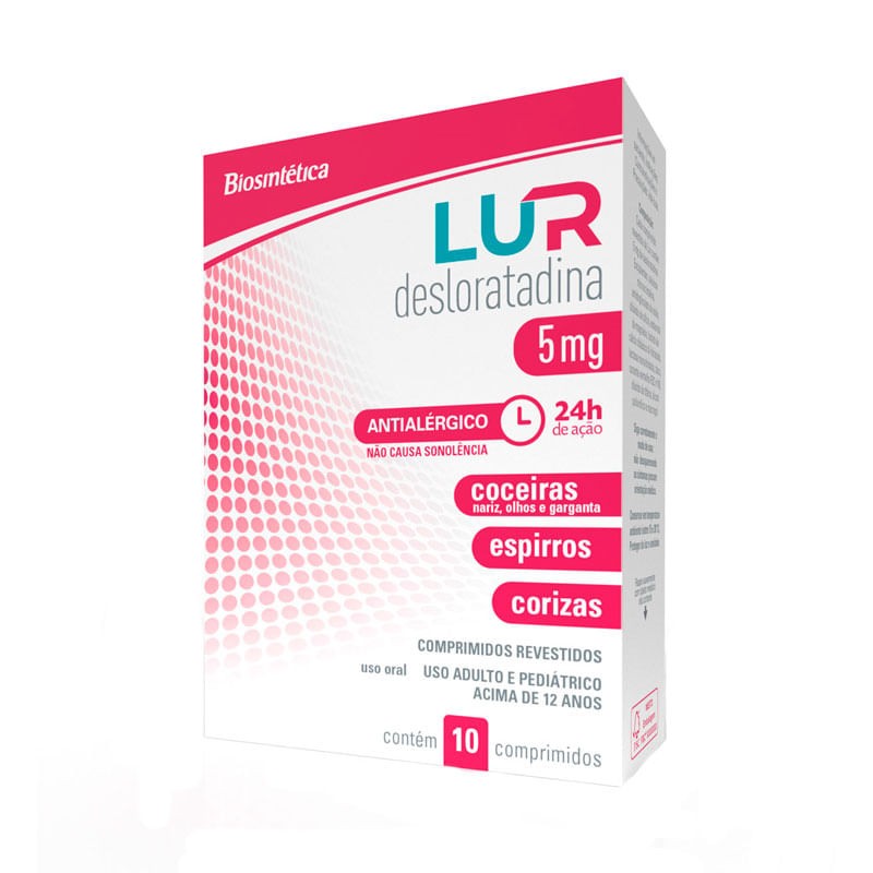 Lur Desloratadina 5mg 10 Comprimidos