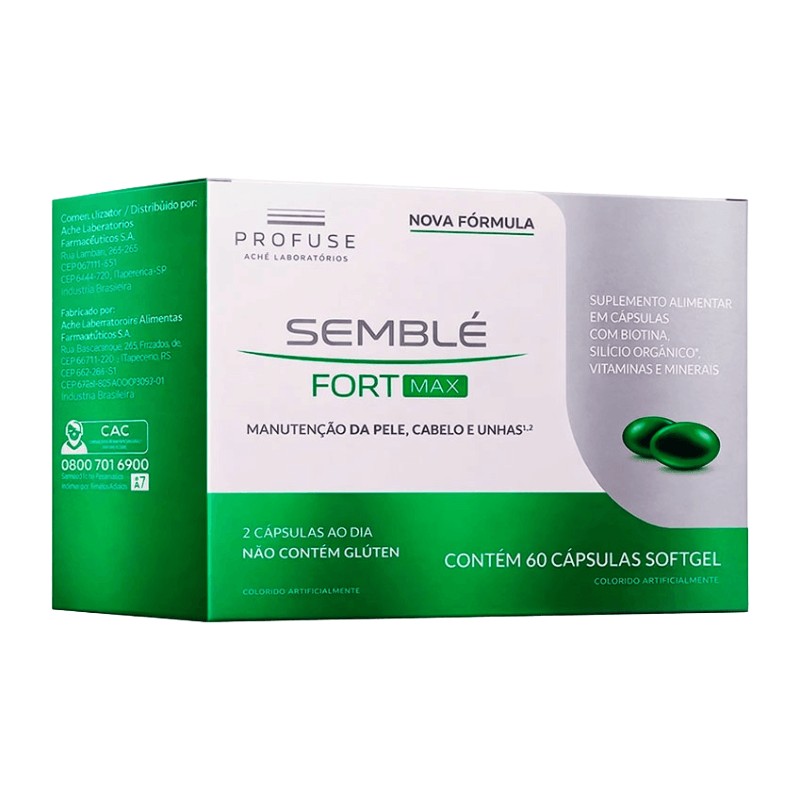 Suplemento Vitaminico Profuse Semble Fort Max c/60 Capsulas