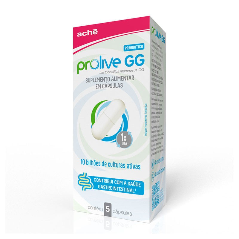 Suplemento Alimentar Probiotico Lacticaseibacillus Rhamnosus Prolive Gg Caixa 5 Capsulas