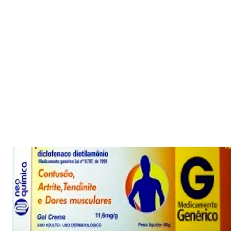 Diclofenaco Dietilamônio gel 60g Neo Química