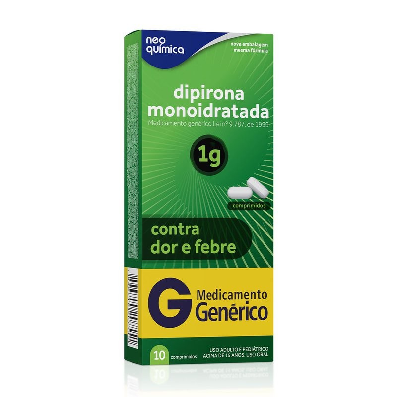 Dipirona Monoidratada 10 comprimidos Neo Química