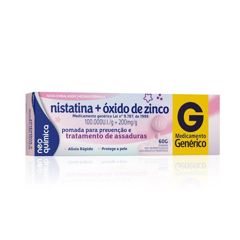 Nistatina + Óxido de Zinco 200mg pomada 60g Neo Química
