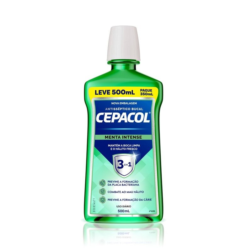 Cepacol Menta Leve 500ml Pague 350ml