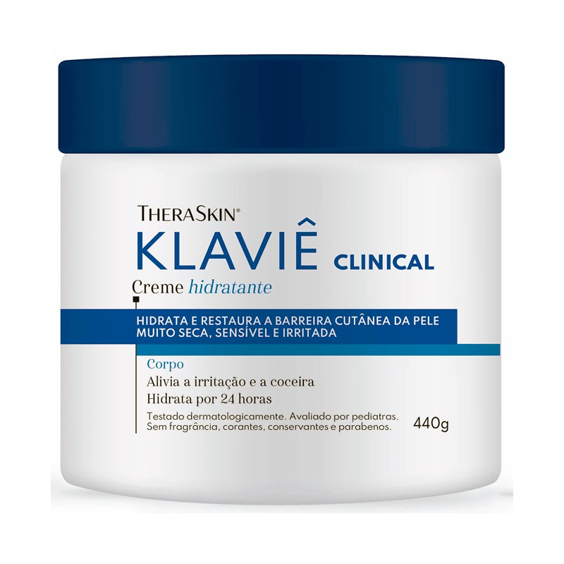 Creme Hidratante Corporal Klavie Clinical Pele Seca E Sensivel 440g