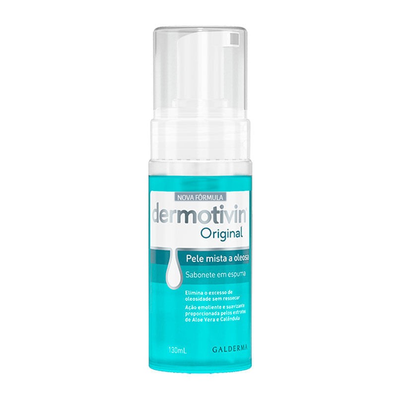 Dermotivin Original Sabonete Facial Em Espuma Pele Mista A Oleosa 130ml