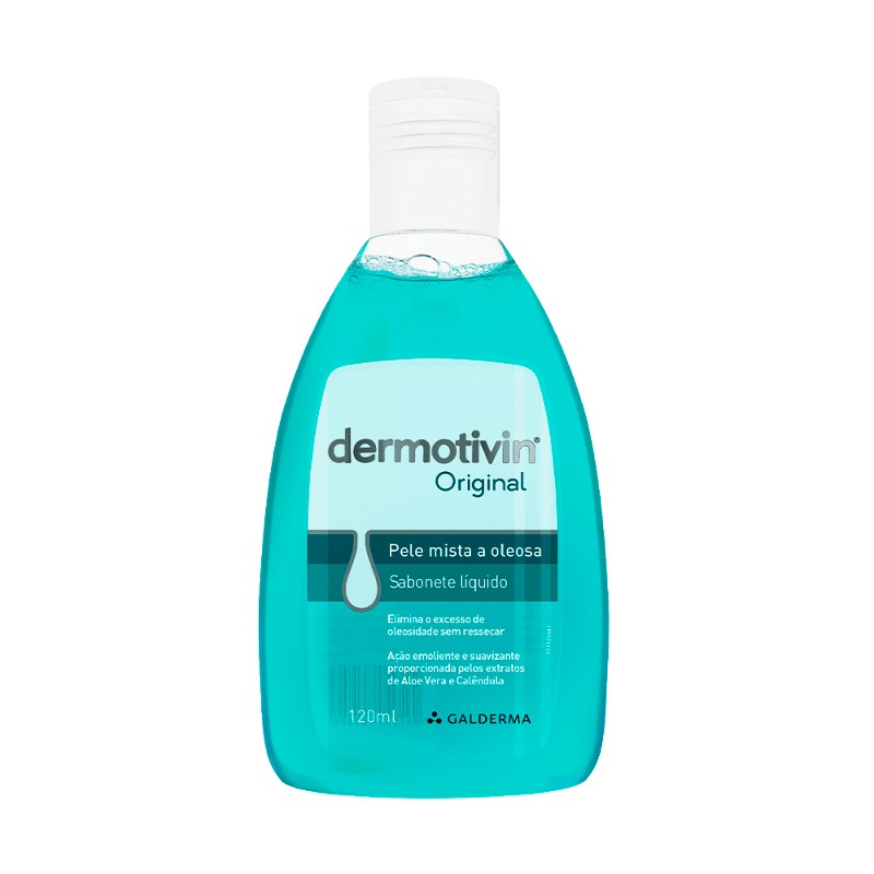 Dermotivin Original Sabonete Liquido Facial Pele Mista A Oleosa 120ml