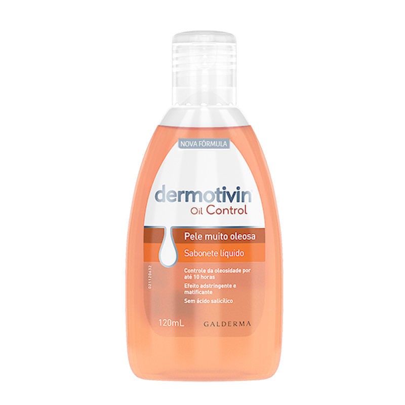 Dermotivin Oil Control Sabonete Liquido Facial Pele Oleosa 120ml