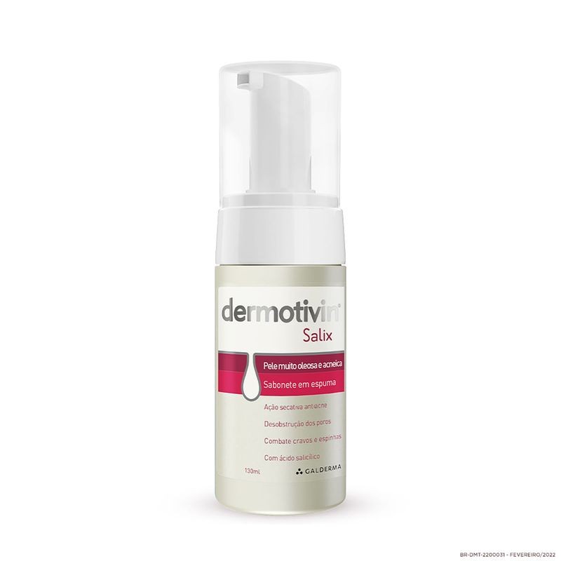 Dermotivin Salix Sabonete Em Espuma Facial 130ml