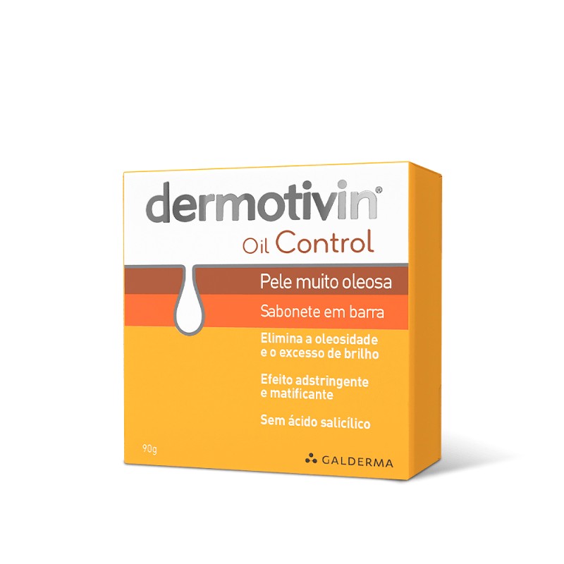 Dermotivin Oil Control Sabonete Em Barra Pele Muito Oleosa 90g