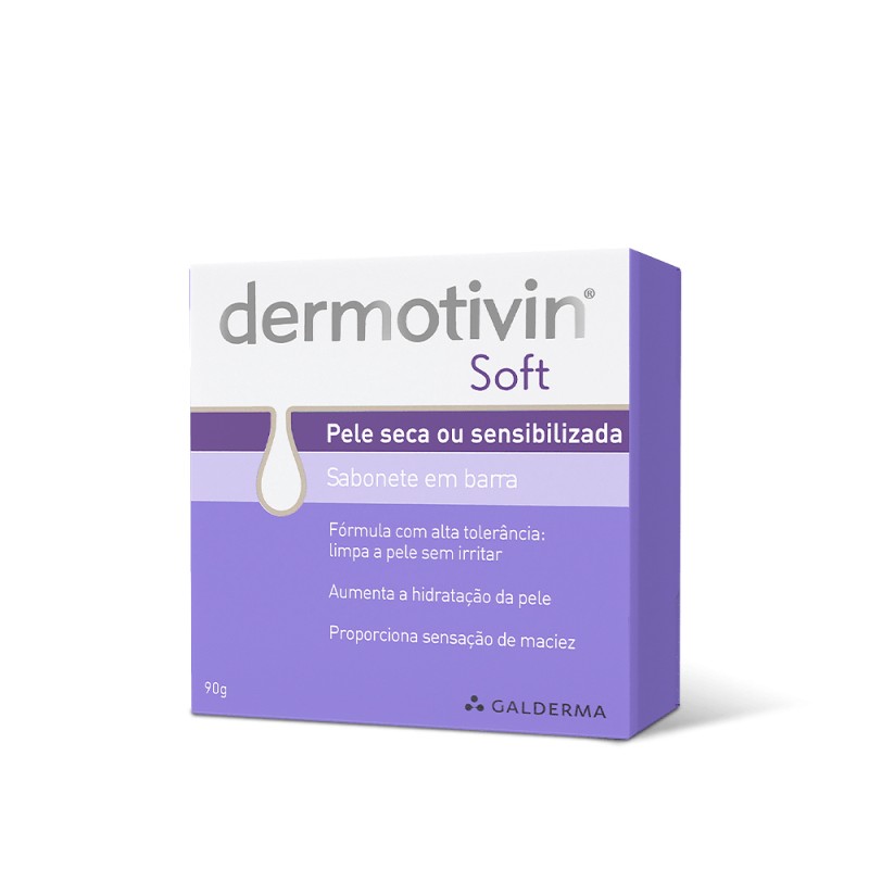 Dermotivin Soft Sabonete Em Barra Pele Seca Ou Sensibilizada 90g