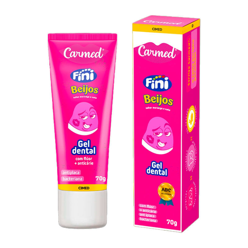Carmed Gel Dental com Flúor Sabor Beijos 70g