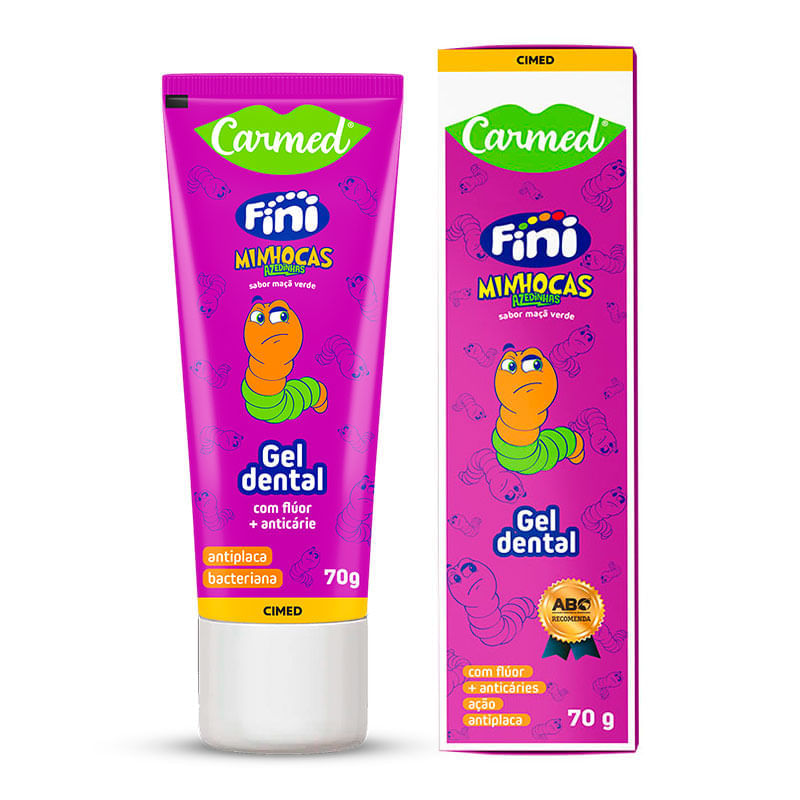 Carmed Gel Dental com Flúor Fini Minhocas 70g
