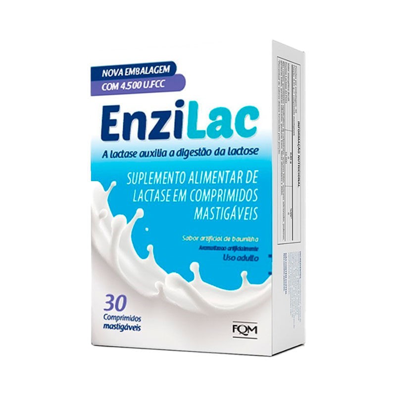Enzilac 4500UI 30 Comprimidos Mastigaveis