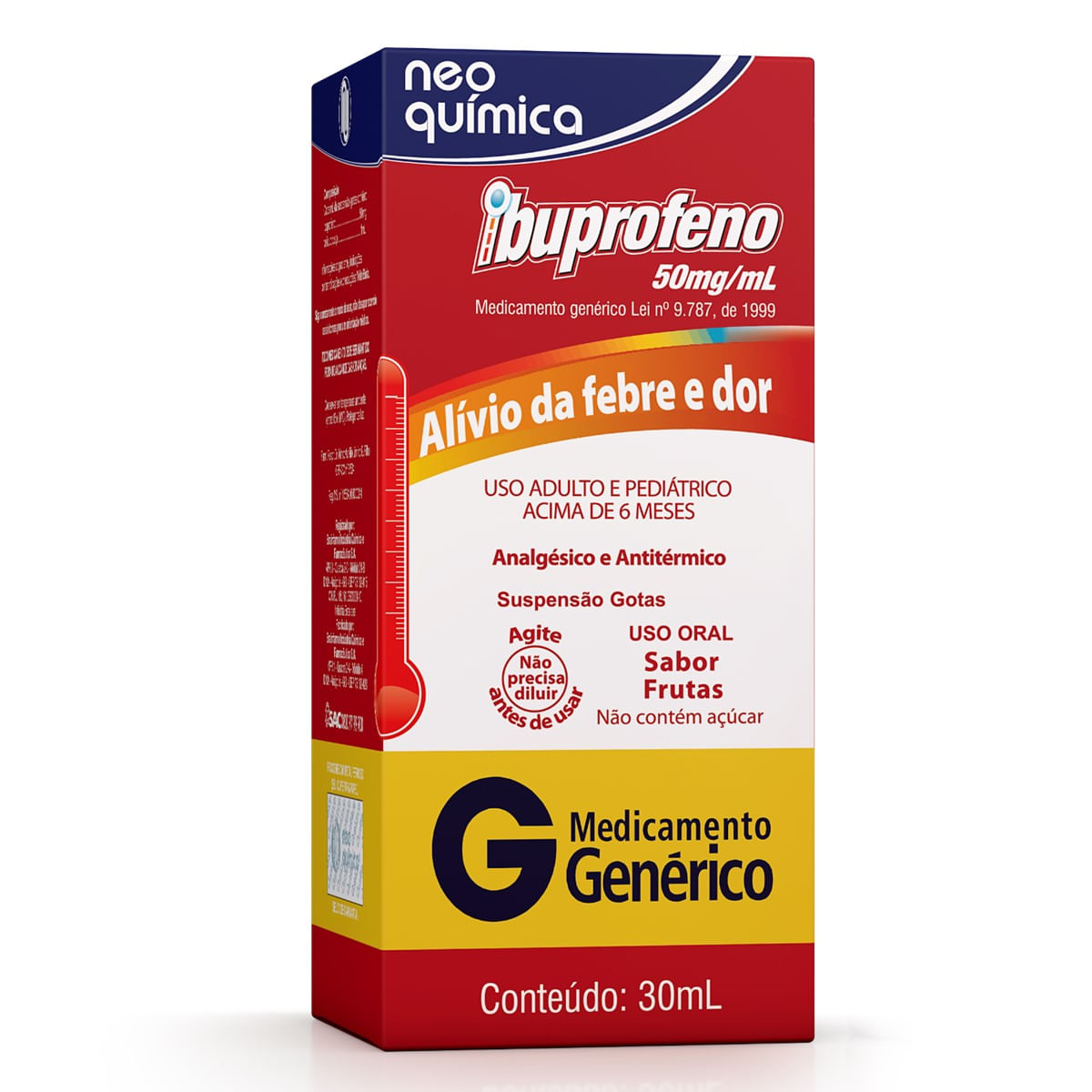 Ibuprofeno 50mg gotas 30ml Neo Química