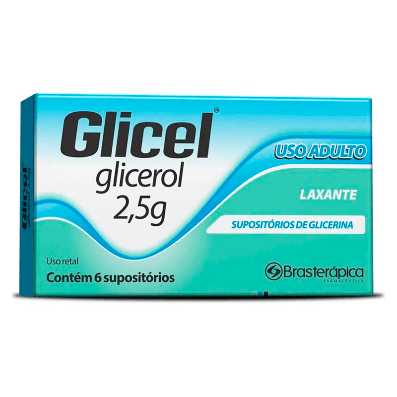 Glicel 2,254g Caixa 6 Supositórios Adu