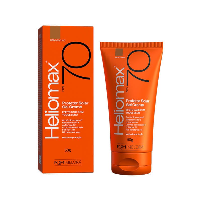 Protetor Solar Facial Heliomax Fps70 Bisn 50g Escuro