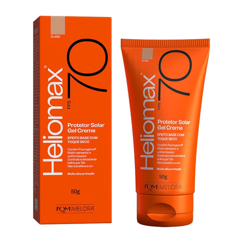 Protetor Solar Facial Heliomax Fps70 Bisn 50g Claro