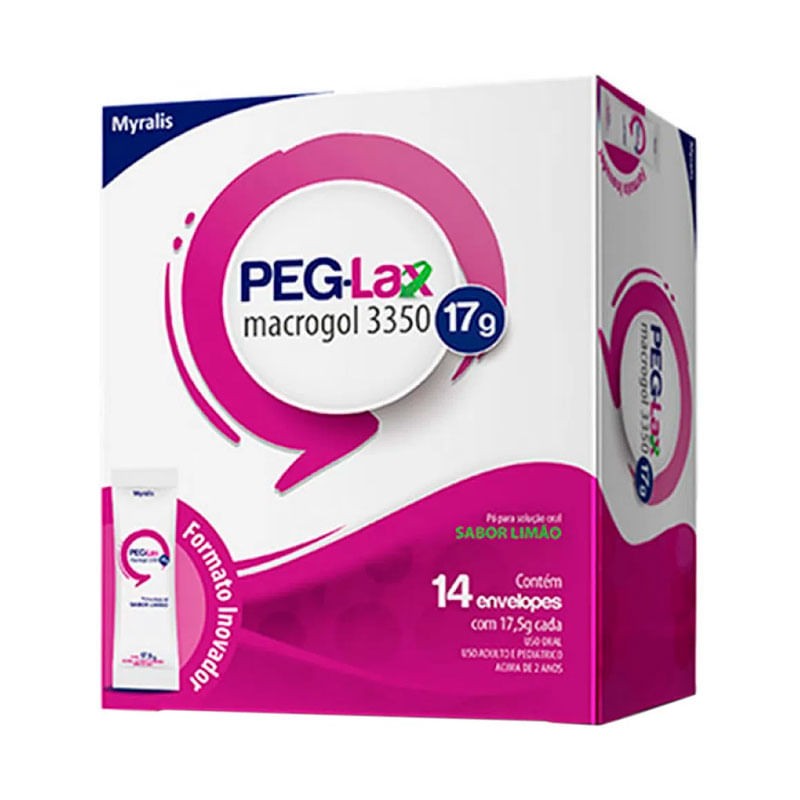 Peg-lax c/14 Envelopes 17,5g Sabor Limao