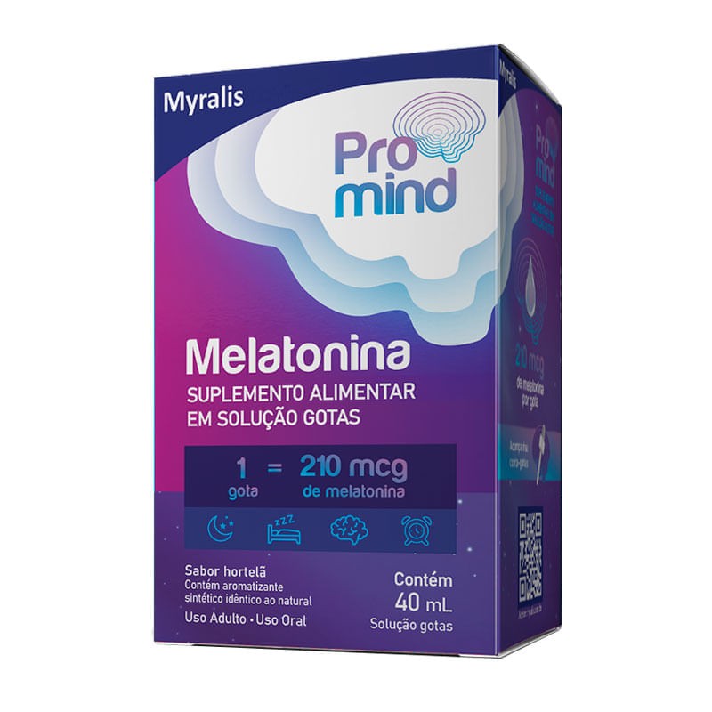Promind Melatonina Gotas Sabor Hortela 40ml