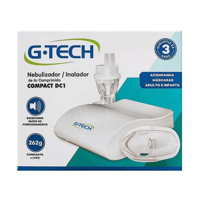 G Tech Inalador E Nebulizador De Ar Comprimido Compact Dc1