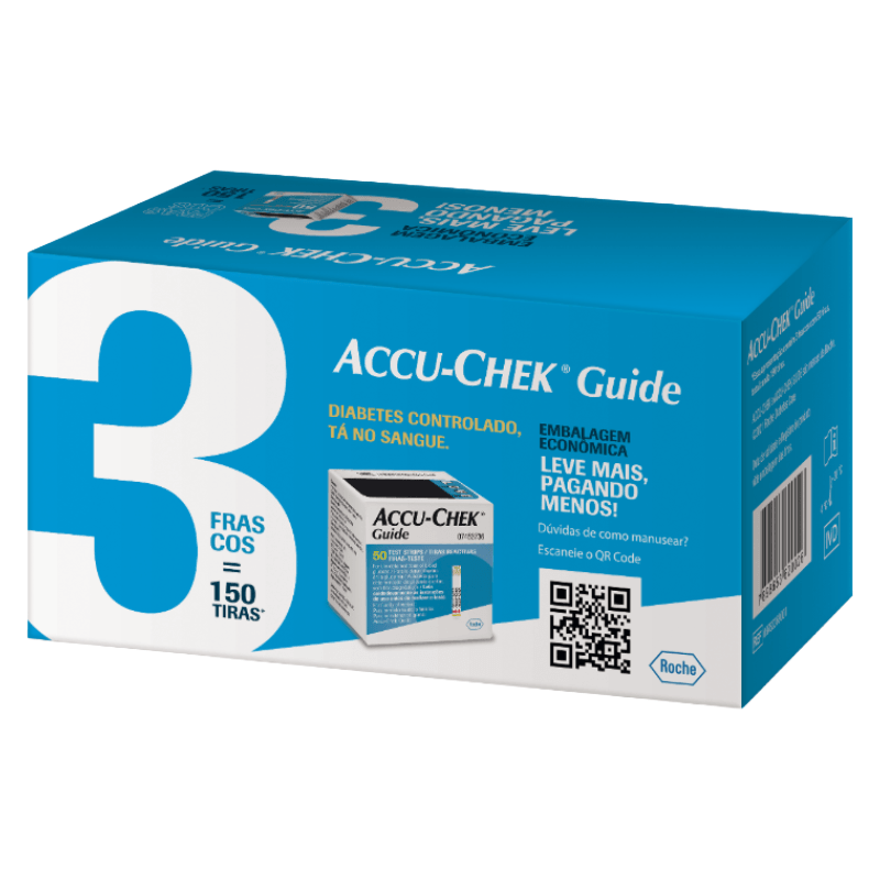 Accu-chek Guide Pack com 50 Tiras